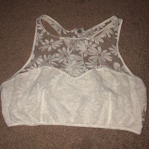 Urban Outfitters large floral white bralette